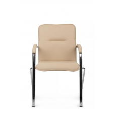 Стул Самба с мягкими подлокотниками SMB-01H Хром гальв. Бежевый