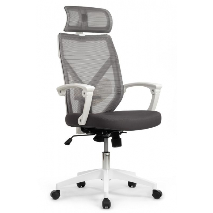 Кресло Oliver RCH W-203AC Белый пластик/Серый