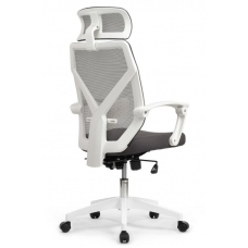 Кресло Oliver RCH W-203AC Белый пластик/Серый