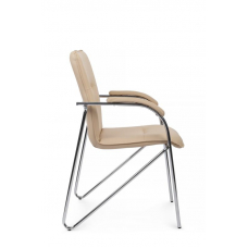 Стул Самба с мягкими подлокотниками SMB-01H Хром гальв. Бежевый