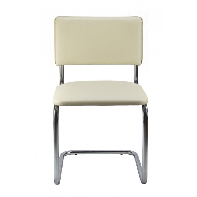 Стул Сильвия 02S Бежевый/Металл Хром гальв.
