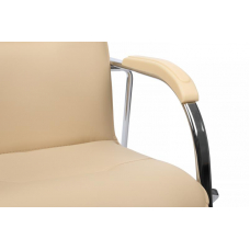 Стул Самба с пластиковыми подлокотниками SMB-03H Хром гальв. Бежевый
