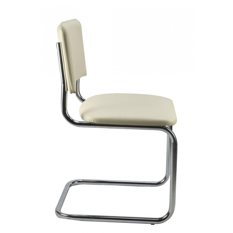 Стул Сильвия 02S Бежевый/Металл Хром гальв.