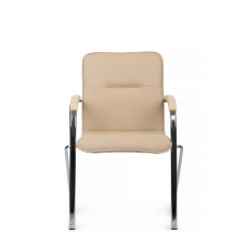 Стул Самба с пластиковыми подлокотниками SMB-03H Хром гальв. Бежевый