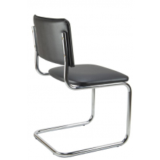 Стул Сильвия 02S Черный/Металл Хром гальв.