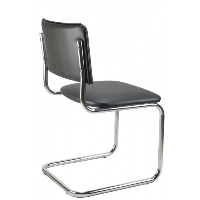Стул Сильвия 02S Черный/Металл Хром гальв.