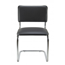 Стул Сильвия 02S Черный/Металл Хром гальв.