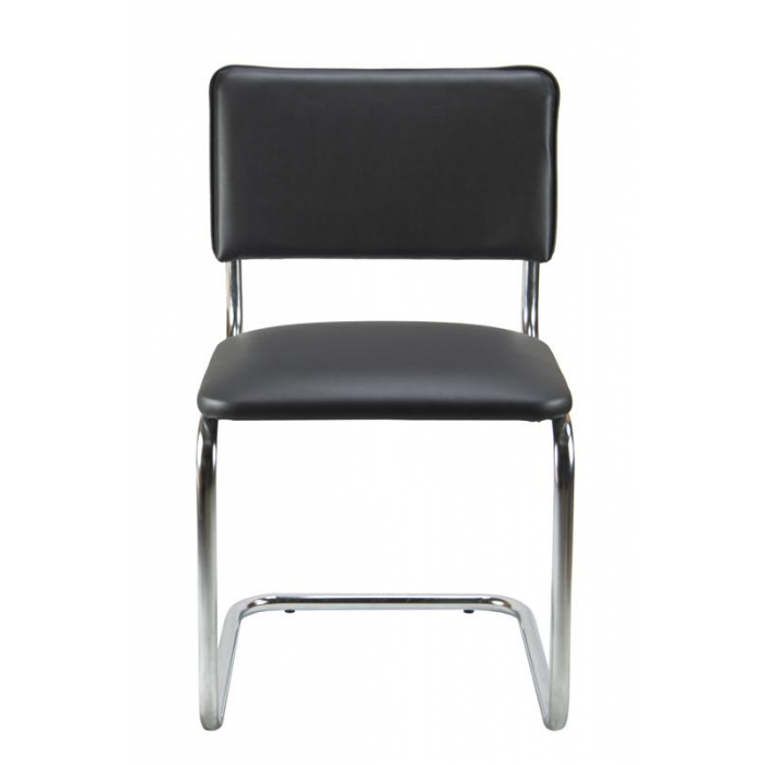Стул Сильвия 02S Черный/Металл Хром гальв.