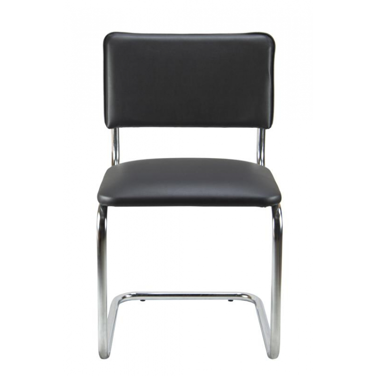 Стул Сильвия 02S Черный/Металл Хром гальв.