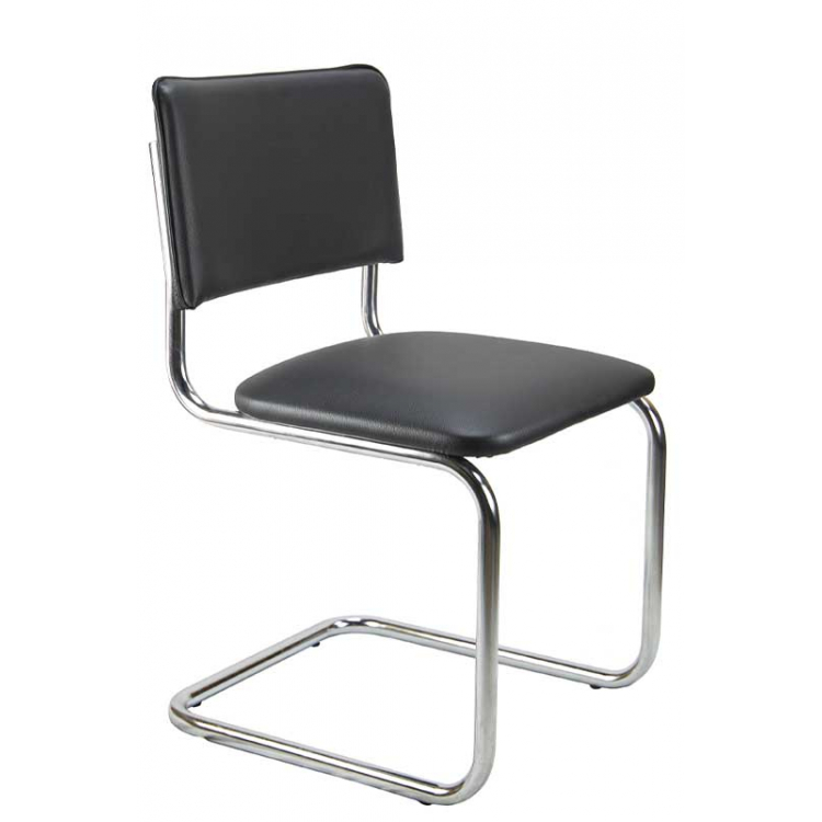 Стул Сильвия 02S Черный/Металл Хром гальв.