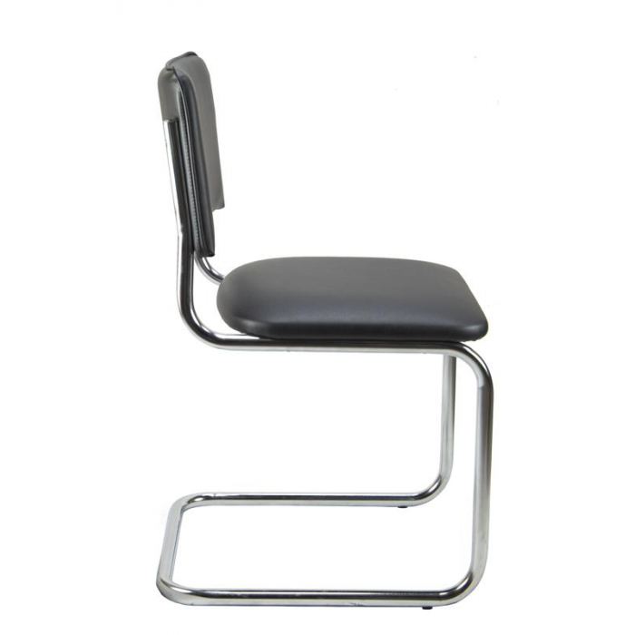 Стул Сильвия 02S Черный/Металл Хром гальв.