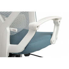 Кресло Oliver RCH W-203AC Белый пластик/Синий