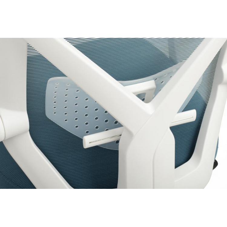 Кресло Oliver RCH W-203AC Белый пластик/Синий