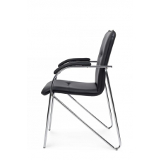 Стул Самба с мягкими подлокотниками SMB-01H Хром гальв. Черный
