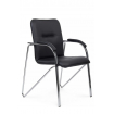 Стул Самба с мягкими подлокотниками SMB-01H Хром гальв. Черный