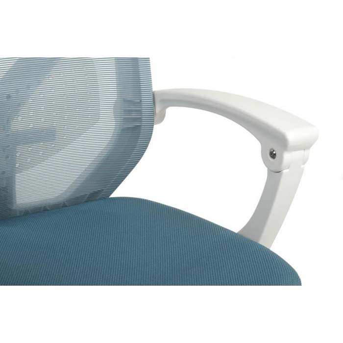 Кресло Oliver RCH W-203AC Белый пластик/Синий