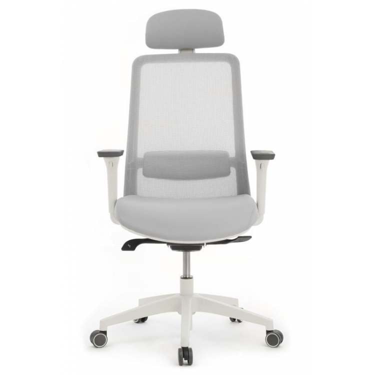 Кресло Work W-218C WHITE Светло-серый