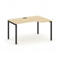 Style Project Стол рабочий эргоном. SN-4P.SPA-021(R) Акация Лорка/Металл Черный 1380*800/980*750