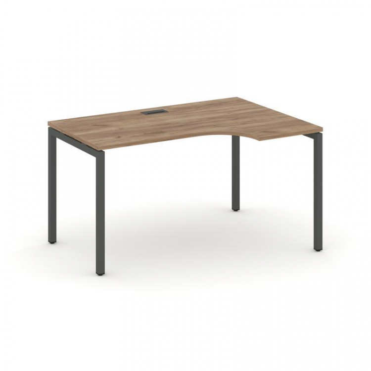 Style Project Стол рабочий эргоном. SN-4P.SPA-001(R) Дуб Табак/Металл Антрацит 1380*600/980*750