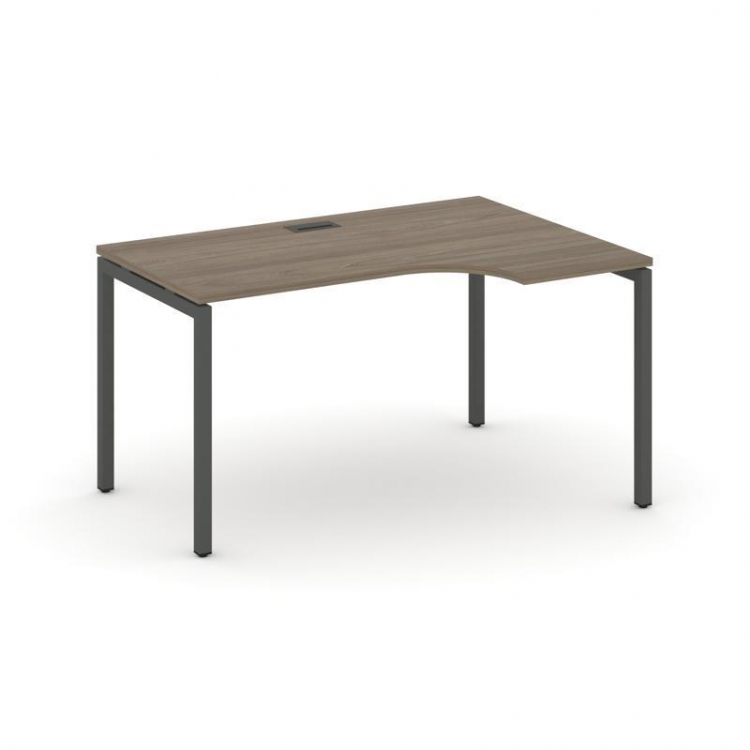 Style Project Стол рабочий эргоном. SN-4P.SPA-022(R) Вяз Благородный/Металл Антрацит 1580*800/980*75