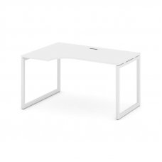 Style Project Стол рабочий эргоном. SN-4O.SPA-002(L) Белый/Металл Белый 1580*600/980*750