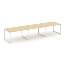 Style Project Стол переговорный SN-4O.SPRG-024.3 Акация Лорка/Металл Белый 4740*980*750