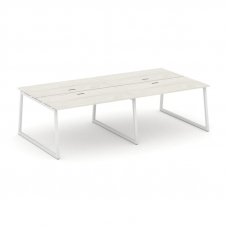 Style Project Рабочая станция 2-х сторон. SN-4T1.DRS-043 Дуб Наварра/Металл Белый/Заглушка Пластик Б