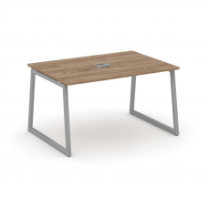 Style Project Стол переговорный SN-4T1.SPRG-001 Дуб Табак/Металл Серый/Заглушка Металл Серый 980*980