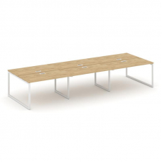 Style Project Рабочая станция 2-х сторон. SN-4O.DRS-081 Тиквуд Светлый/Металл Белый 2940*1632*750