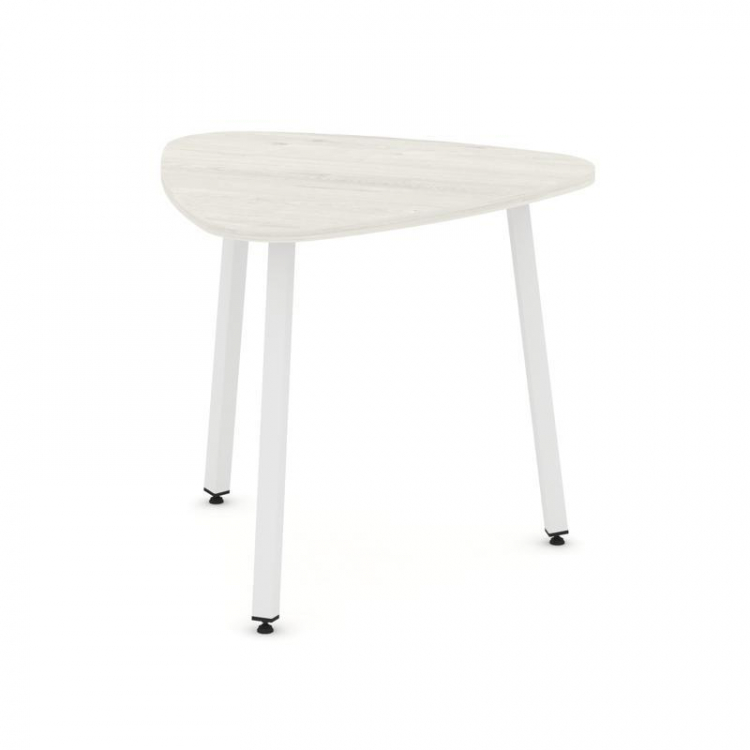 Style Project Стол переговорный SN-4.SPRG-70.3 Дуб Наварра/Металл Белый 900*900*750