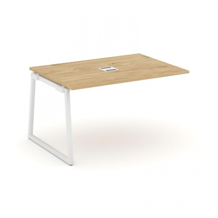 Style Project Проходной наб. элем. перег. стола SN-4T1.NSPRG-002 Тиквуд Светлый/Металл Белый/Заглушк