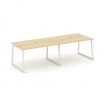 Style Project Стол переговорный SN-4T1.SPRG-013 Акация Лорка/Металл Белый/Заглушка Металл Белый 2760