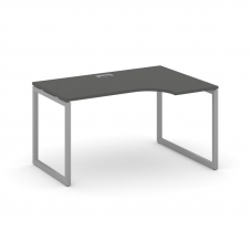 Style Project Стол рабочий эргоном. SN-4O.SPA-002(R) Антрацит/Металл Серый 1580*600/980*750
