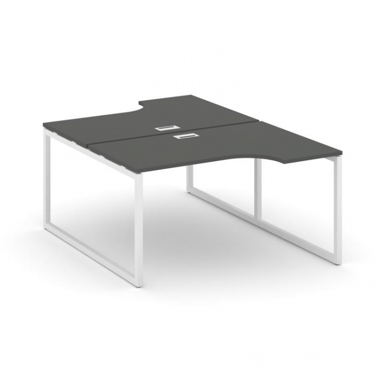 Style Project Рабочая станция эргоном. SN-4O.DRPA-002 Антрацит/Металл Белый 1580*1232/1992*750