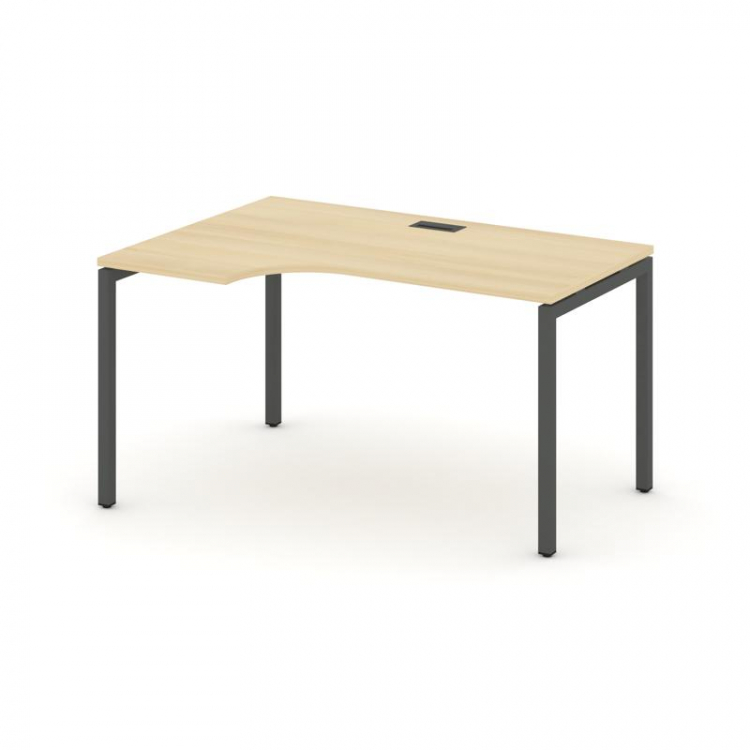 Style Project Стол рабочий эргоном. SN-4P.SPA-001(L) Акация Лорка/Металл Антрацит 1380*600/980*750