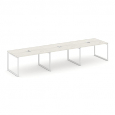 Стайл Проджект Стол переговорный SN-4O.SPRG-022 Дуб Наварра/Металл Белый 3540*980*750