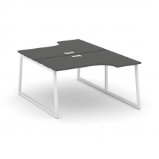 Style Project Рабочая станция эргоном. SN-4T1.DRPA-021 Антрацит/Металл Белый/Заглушка Пластик Белый