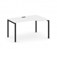 Style Project Стол рабочий эргоном. SN-4P.SPA-001(R) Белый/Металл Черный 1380*600/980*750