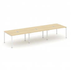 Style Project Стол переговорный SN-4P.SPRG-052 Акация Лорка/Металл Белый 3540*1180*750