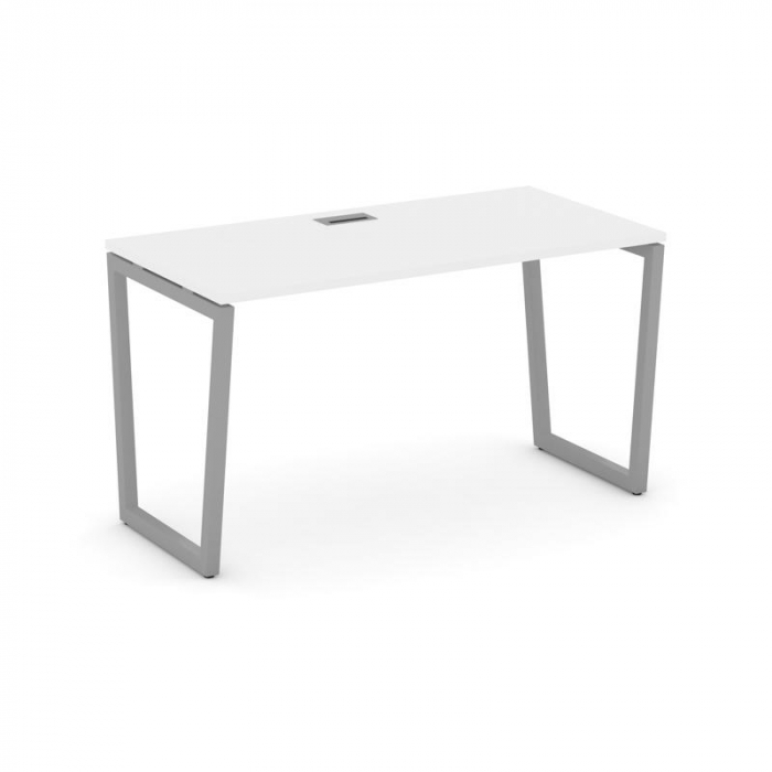 Стайл Проджект Стол письменный SN-4T2.SP-002 Белый/Металл Серый/Заглушка Пластик Серебро 1180*600*75
