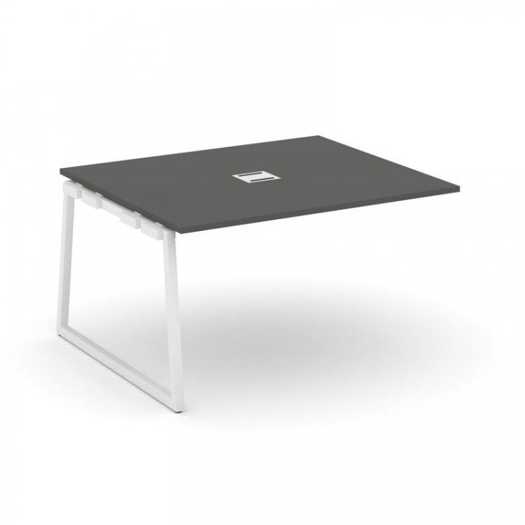 Style Project Проходной наб. элем. перег. стола SN-4T1.NSPRG-033 Антрацит/Металл Белый/Заглушка Мета