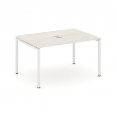 Style Project Стол переговорный SN-4P.SPRG-003 Дуб Наварра/Металл Белый 1380*980*750