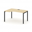 Style Project Стол рабочий эргоном. SN-4P.SPA-001(L) Акация Лорка/Металл Черный 1380*600/980*750