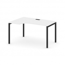 Style Project Стол рабочий эргоном. SN-4P.SPA-002(L) Белый/Металл Черный 1580*600/980*750