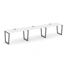 Style Project Рабочая станция 1 сторон. SN-4T2.ORS-042 Белый/Металл Антрацит/Черный Пластик 3540*700