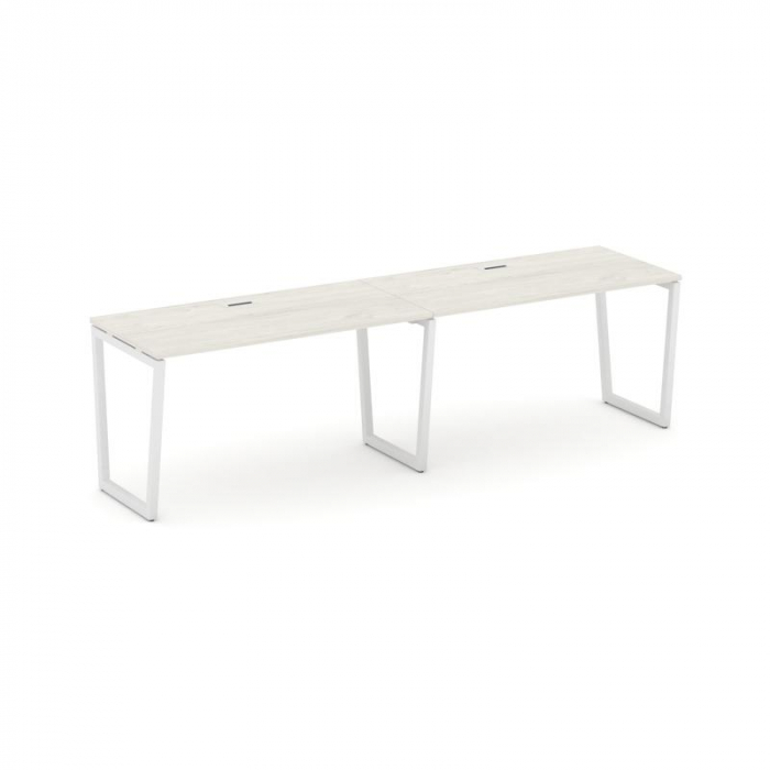 Style Project Рабочая станция 1 сторон. SN-4T2.ORS-013 Дуб Наварра/Металл Белый/Заглушка Пластик Бел