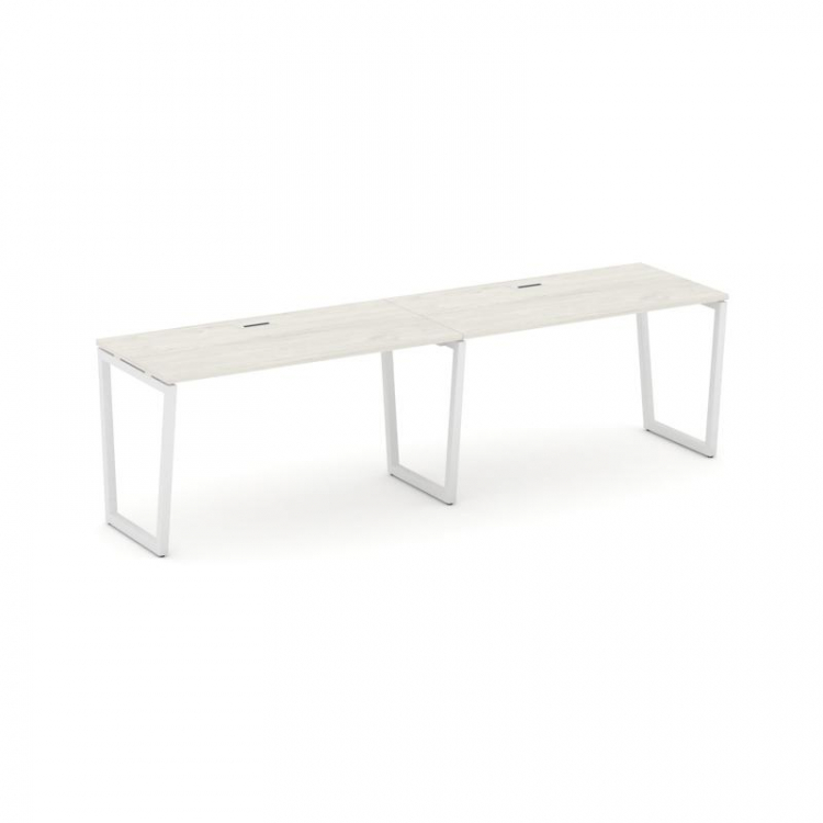 Style Project Рабочая станция 1 сторон. SN-4T2.ORS-023 Дуб Наварра/Металл Белый/Заглушка Пластик Бел