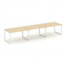 Style Project Стол переговорный SN-4T2.SPRG-021.3 Акация Лорка/Металл Белый 2940*980*750