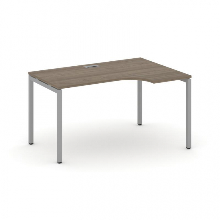 Style Project Стол рабочий эргоном. SN-4P.SPA-001(R) Вяз Благородный/Металл Серый 1380*600/980*750