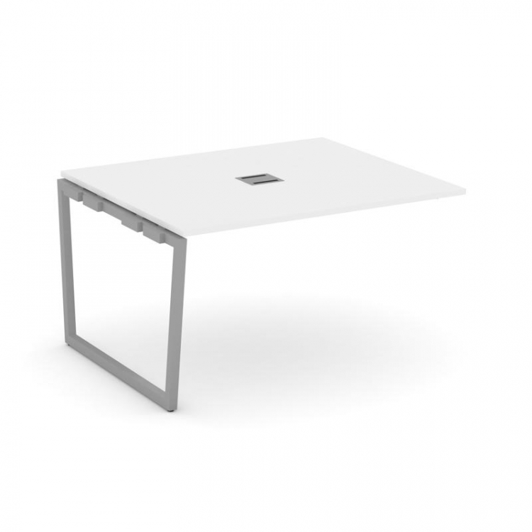 Style Project Проходной наб. элем. перег. стола SN-4T2.NSPRG-034 Белый/Металл Серый/Заглушка Металл